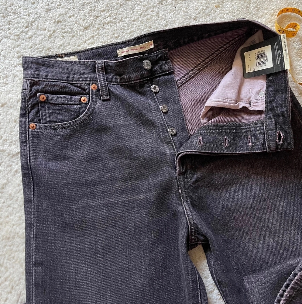 NWT Levi's Premium Ribcage Straight Ankle Women's Jeans Tinted Sky Size 29/27 - Picture 5 of 14